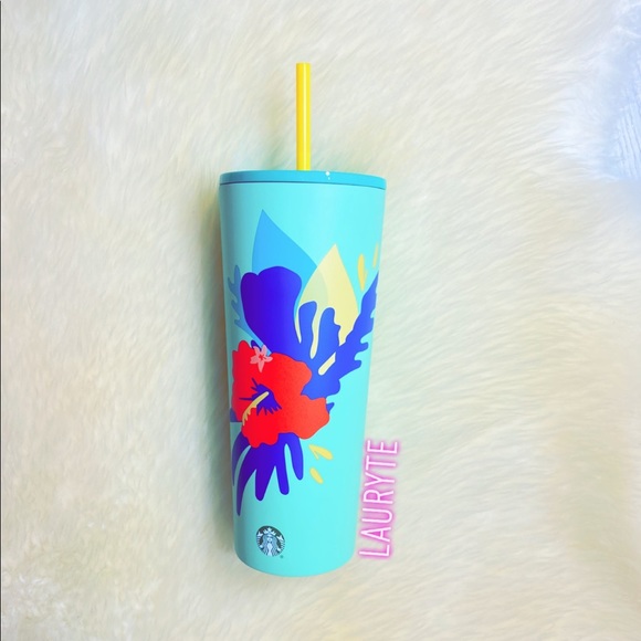 Starbucks 2020 Mint Hibiscus Stainless Tumbler - Picture 2 of 2